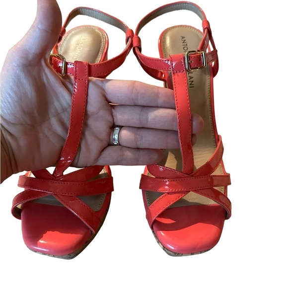Antonio Melanie Wedge Heel Shoe Women’s Pink Coral Size 7.5 - Picture 2 of 8
